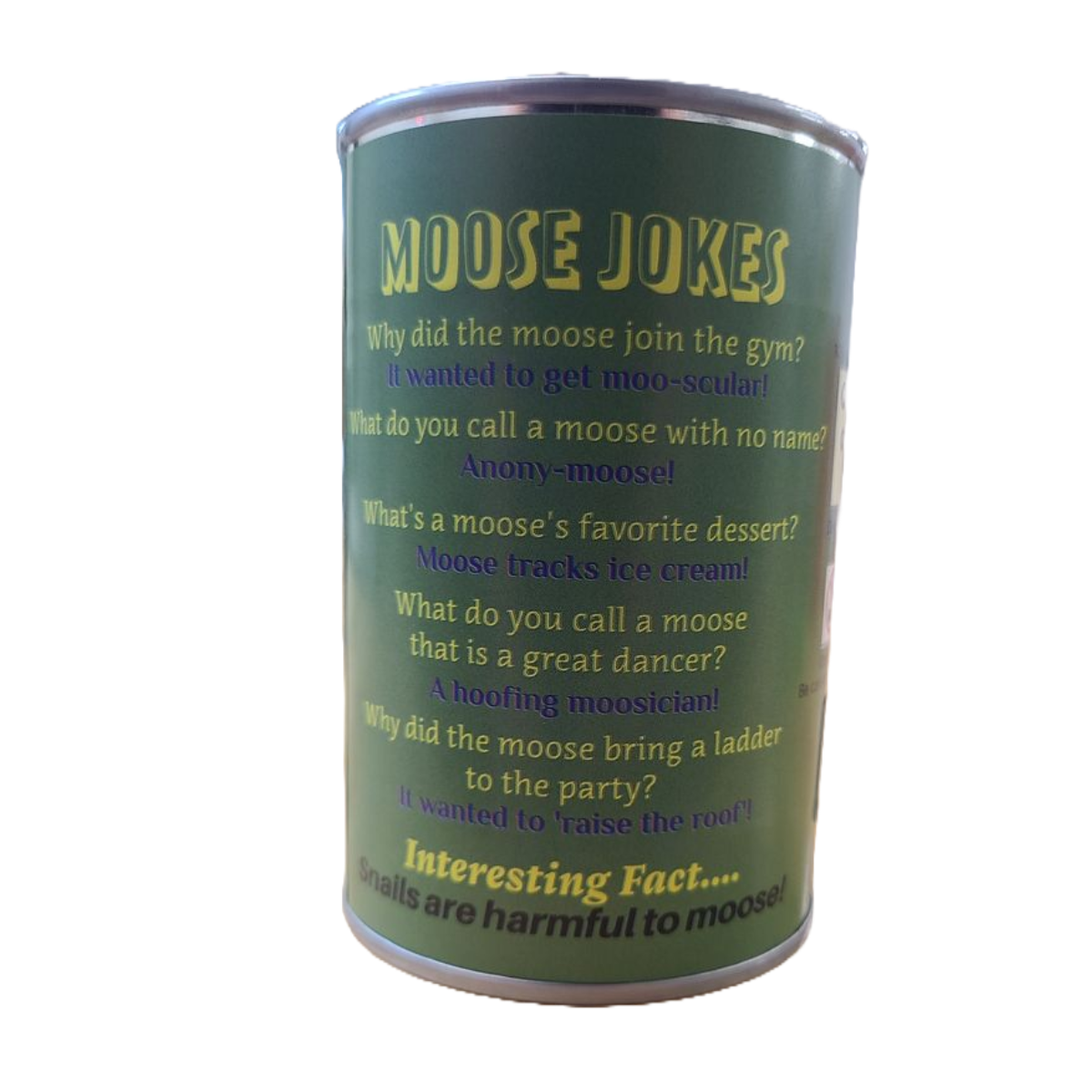 Rocky the Canned Moose - Stuffed Animal Plush w/Funny Jokes