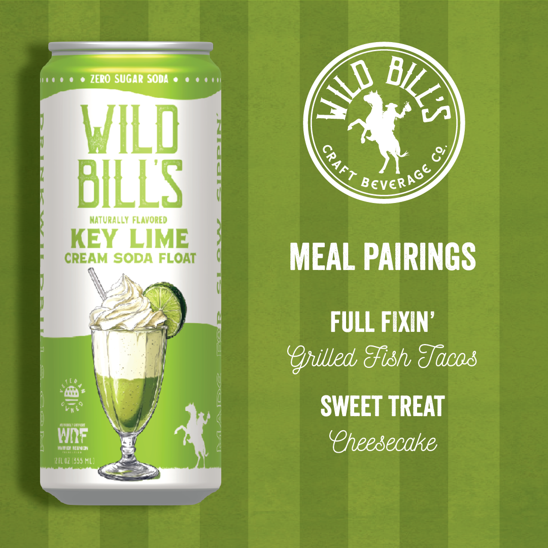 Wild Bill's Key Lime Zero Sugar Soda – Single Can