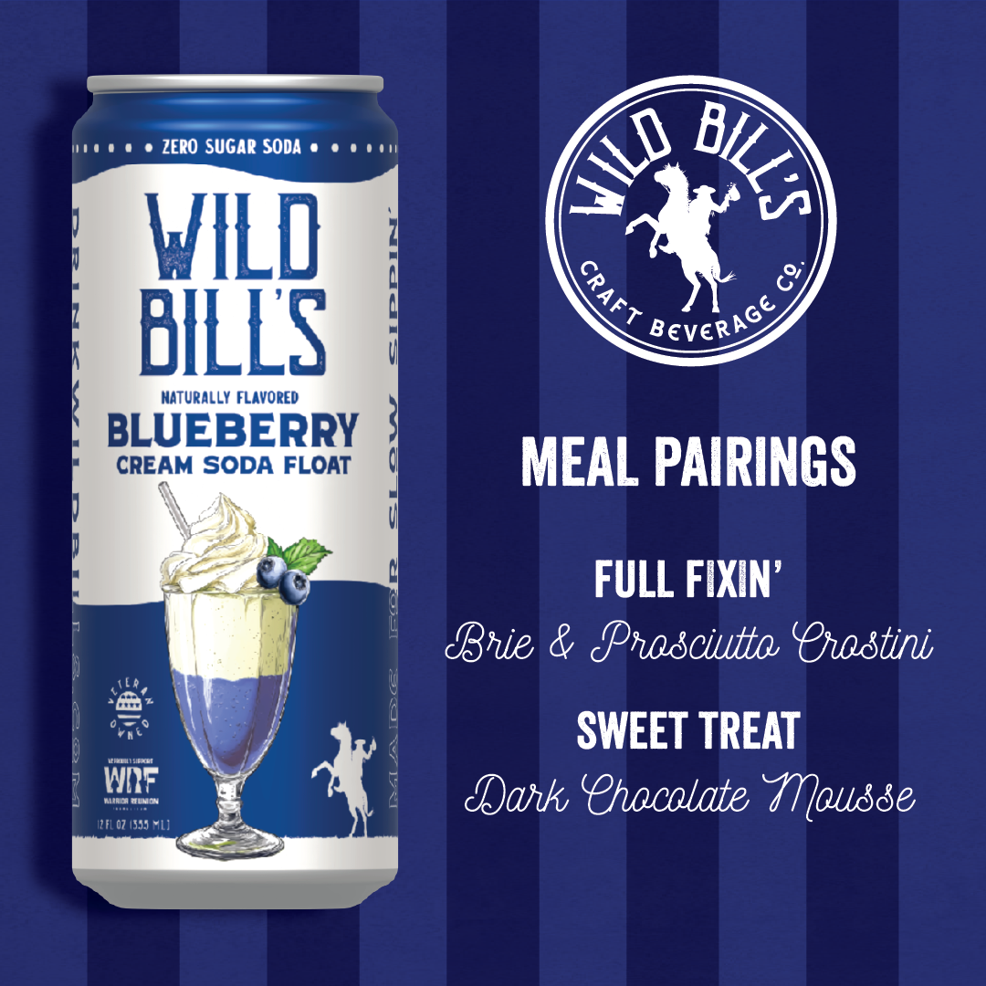Wild Bill's Blueberry Zero Sugar Soda – Single Can