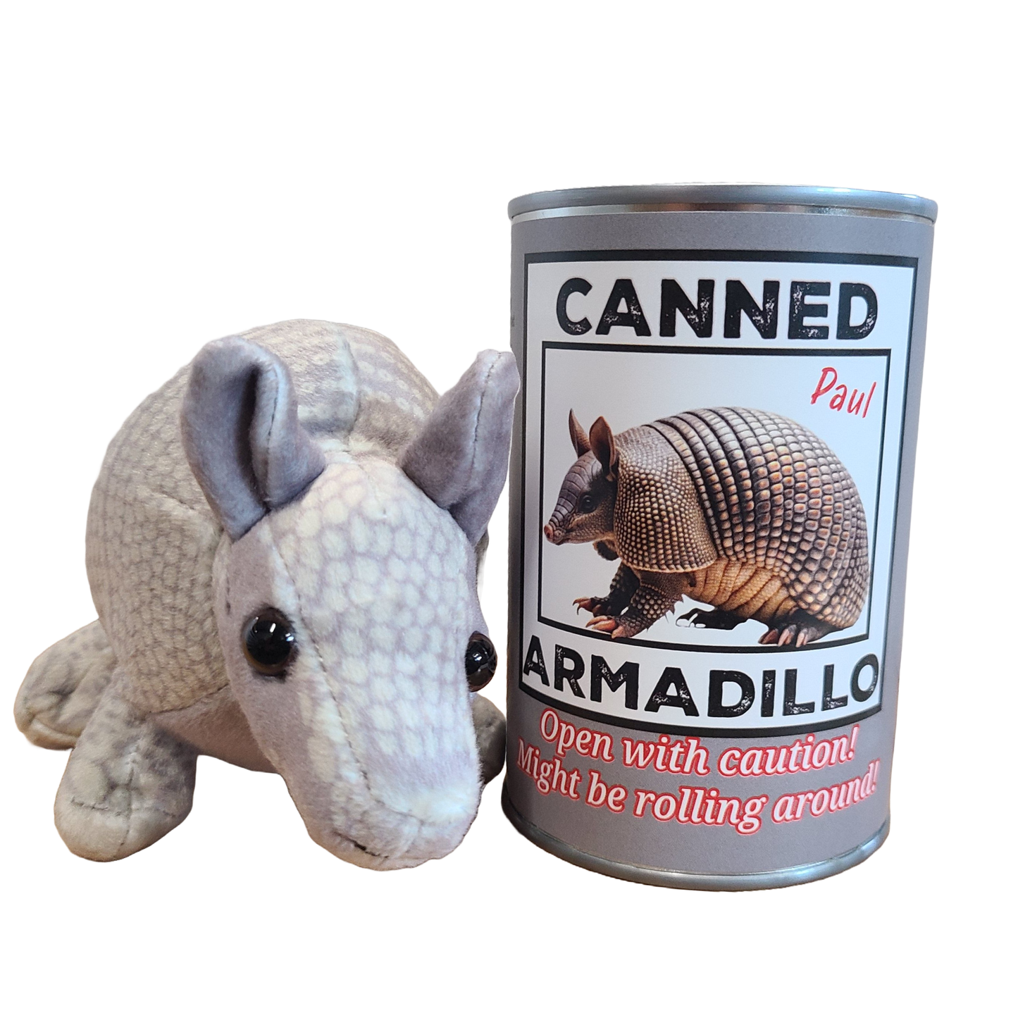 Paul the Canned Armadillo | Stuffed Animal Plush w/Jokes