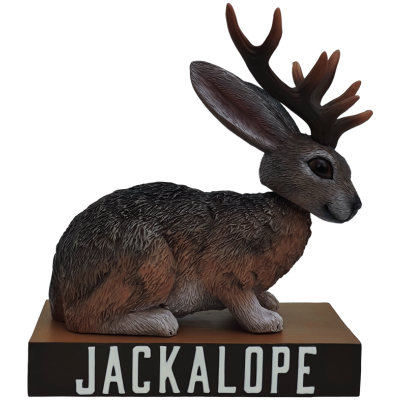 Jackalope bobblehead collectible - 8 inch cryptid figure"
