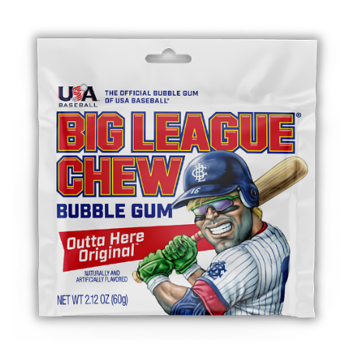 Big League Chew Outta Here Original Gum, Pouches