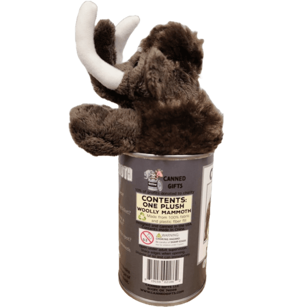 Hank the Canned Woolly Mammoth | Stuffed Animal Plush w/Jokes