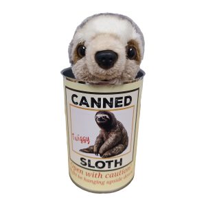 Twiggy the Canned Sloth | Stuffed Animal Plush w/Jokes