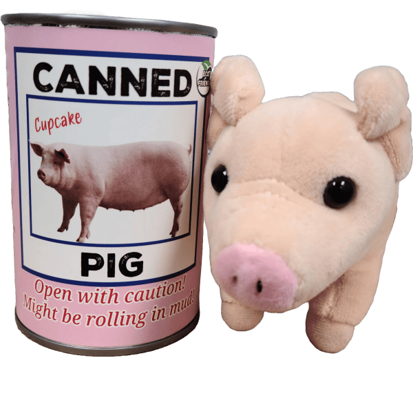 Cupcake the Canned Pig | Stuffed Animal Plush w/Jokes