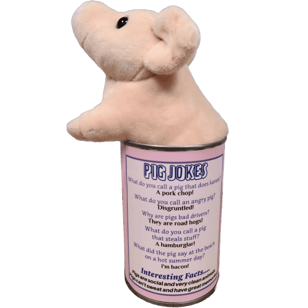 Cupcake the Canned Pig | Stuffed Animal Plush w/Jokes