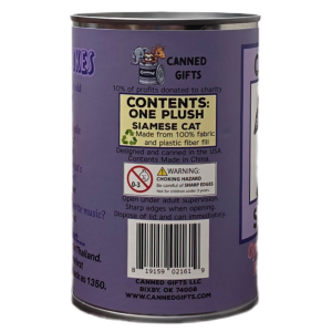 Sapphire the Canned Siamese Cat | Stuffed Animal Plush w/Jokes