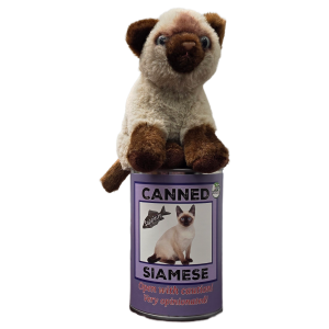 Sapphire the Canned Siamese Cat | Stuffed Animal Plush w/Jokes