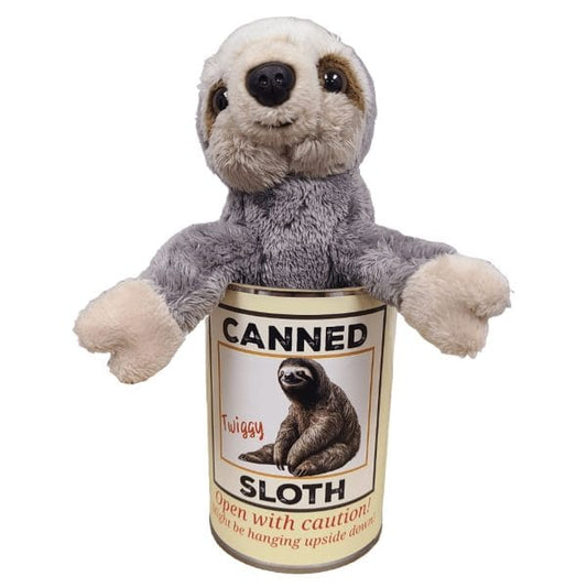 Twiggy the Canned Sloth | Stuffed Animal Plush w/Jokes